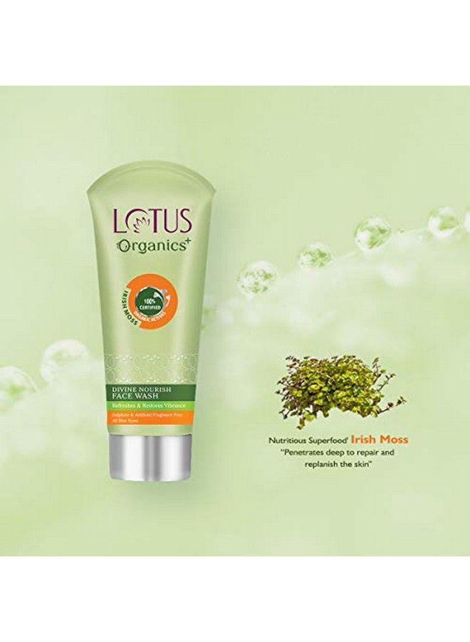 Lotus Organics+ Divine Nourish Face Washsulphate Free Gentle Cleaning For All Skin Types 100 Ml  - Image 5