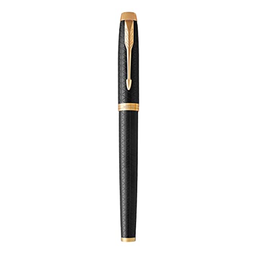 PARKER IM Fountain Pen Premium Black Medium Nib with Blue Ink Refill 1931653 - Image 3