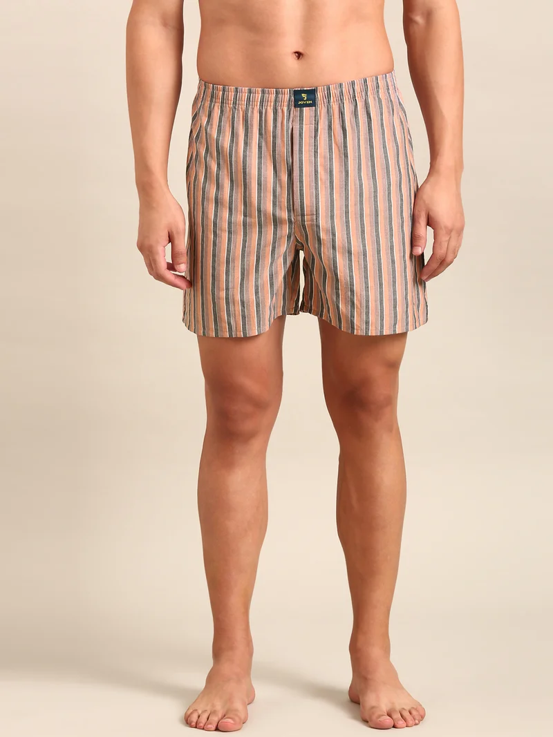 جوفن Men Checked Pure Cotton Boxers Pack of 2