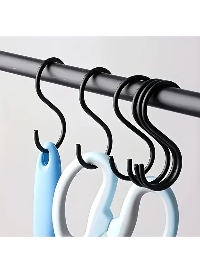 Small Silvery S Hooks 20 Pack Heavy Duty Rust Proof Wall Mount Organizer For Kitchen Wardrobe - Image 4