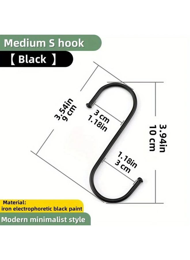 Small Silvery S Hooks 20 Pack Heavy Duty Rust Proof Wall Mount Organizer For Kitchen Wardrobe - Image 5