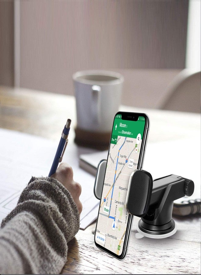 cellet Extendable Telescopic Dashboard Phone Mount - 360° Rotating Cradle, Reusable Sticky Suction Pad, Adjustable Viewing Angles, Secure 2-Step Locking for Car Dash & Windshield - Image 4