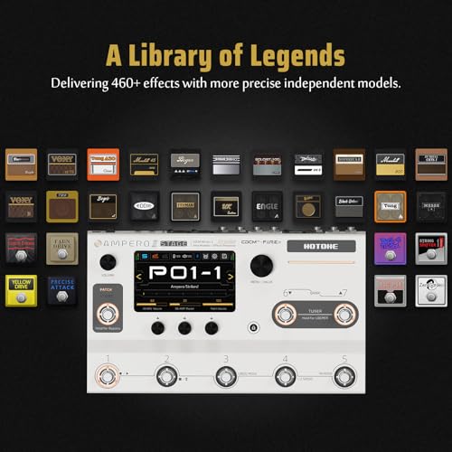 HOTONE Multi-Effects Pedal Dual Effect Chains with FX Loop MIDI I/O Stereo OTG USB Audio Interface Touch Screen Ampero II Stage(Include 10 PCS Additional Footswitch Toppers By VOLKTONE) - Image 4