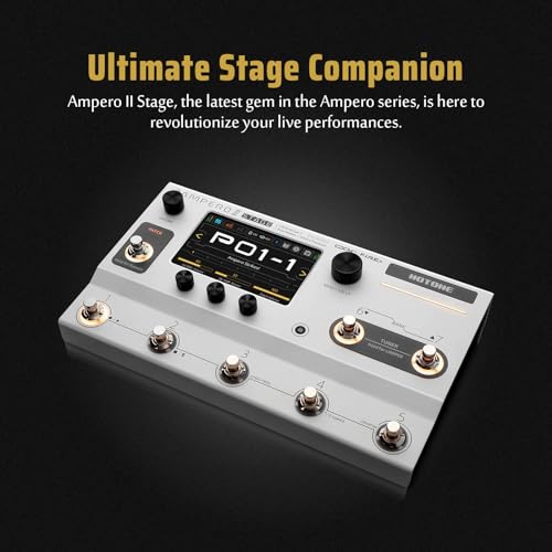 HOTONE Multi-Effects Pedal Dual Effect Chains with FX Loop MIDI I/O Stereo OTG USB Audio Interface Touch Screen Ampero II Stage(Include 10 PCS Additional Footswitch Toppers By VOLKTONE) - Image 2