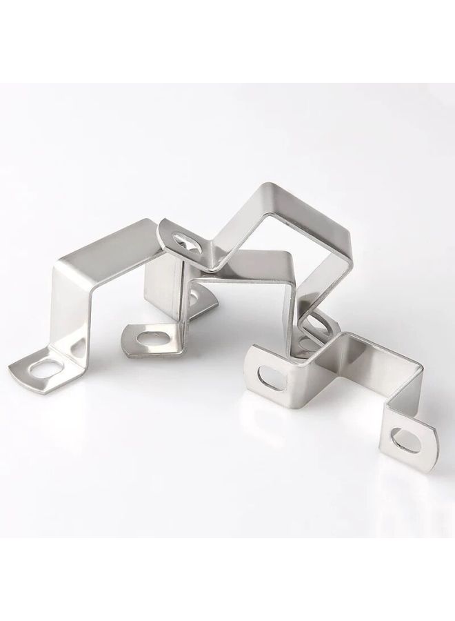 Direct 304 Stainless Steel Thickened Square Horse Card Pipe Clamp Pipe Bracket Pipe Buckle Hose Clamp U-shaped Pipe-Specifications And Models:30*50 Suit  - Image 3