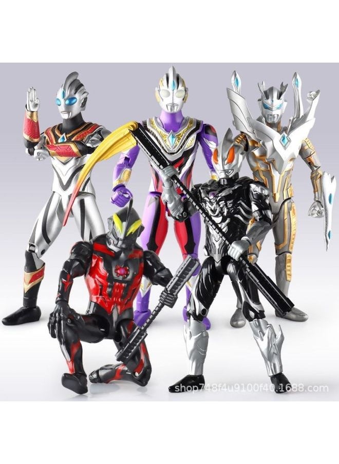 Generic - Ultraman Hand-made Spot Gold Cero Beria Geed Tiga Doll Model Stand Kidsren's Toys-Color:Torylia - Image 1