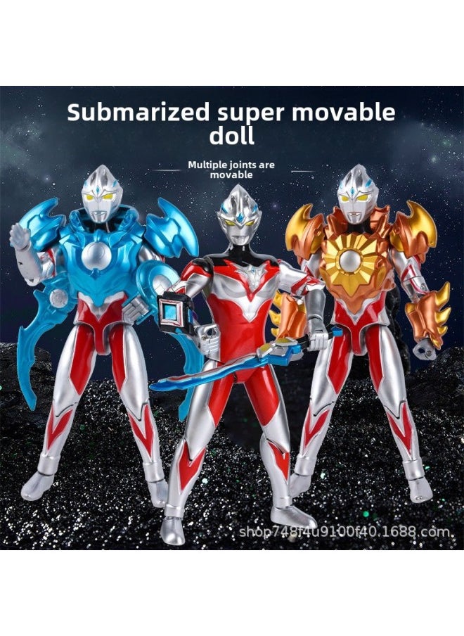 Generic - Ultraman Hand-made Spot Gold Cero Beria Geed Tiga Doll Model Stand Kidsren's Toys-Color:Torylia - Image 1