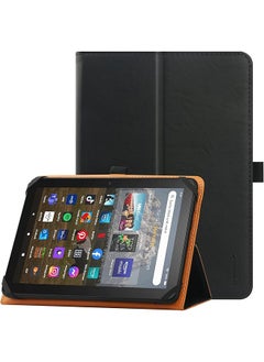 Universal Case For 7 Inch 8 Inch Tablet Stand Folio Universal Tablet Case Protective Cover For 7" 8" Touchscreen Tablet With Adjustable Fixing Silicon Band And Stand (Black)