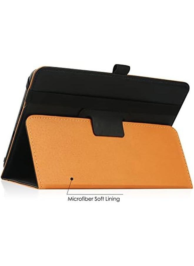 erorex - Universal Case For 7 Inch 8 Inch Tablet Stand Folio Universal Tablet Case Protective Cover For 7" 8" Touchscreen Tablet With Adjustable Fixing Silicon Band And Stand (Black) - Image 1