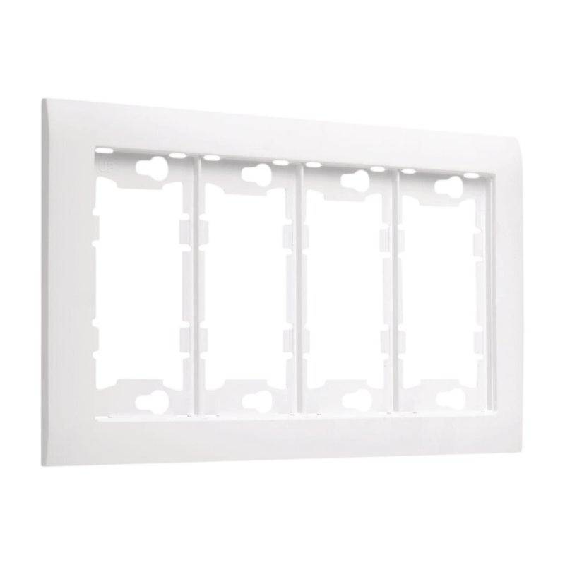 TayMac A4000W Allure Nonmetallic Wallplate Frame with 4Gang White