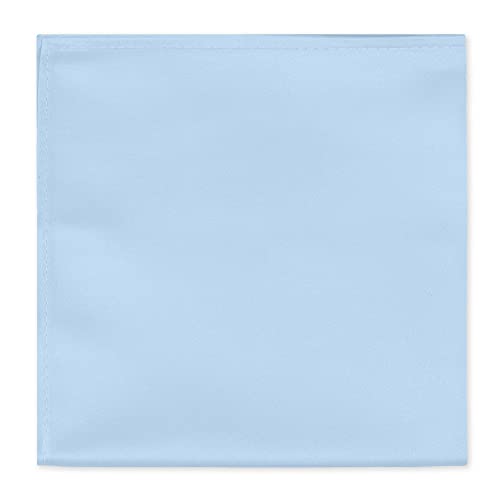 Jacob Alexander Men's Pocket Square Solid Color Handkerchief - Sky - Image 1