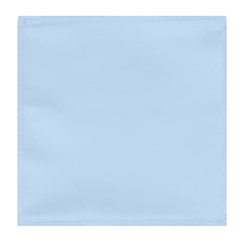 Jacob Alexander Men's Pocket Square Solid Color Handkerchief - Sky - Image 2