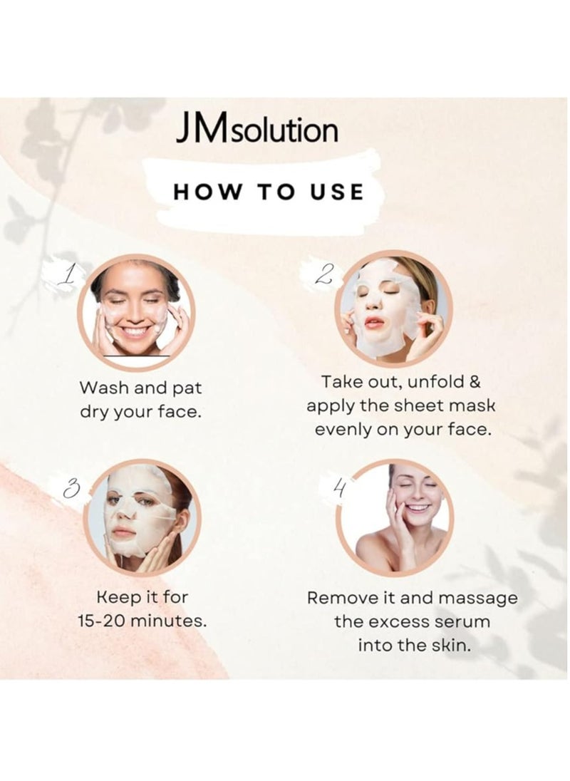 JMsolution JMsolution Active Jellyfish Vital Mask Prime - Korean Skincare Facial Mask -Jellyfish extract, Hydrolyzed Collagen-Hydrating Nourishing- 10 sheets for all skin type  - Image 3