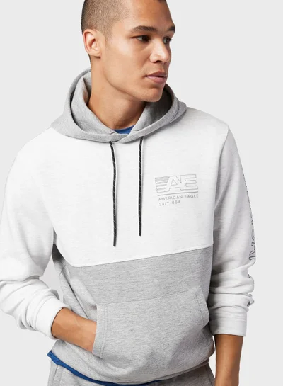 American Eagle Color Block Hoodie