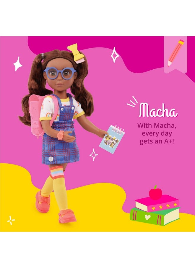 Glitter Girls - 14Inch Fashion Doll Hazel Eyes & Brown Hair Rainbow Top & Romper Backpack & Accessories 3 Years + Macha - Image 1