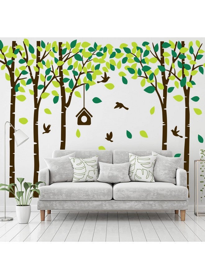 MAFENT Giant Jungle Tree Wall Decals Birch Tree Wall Decals Forest Wall Stickers for Kids Room Bedroom Living Room Nursery Removable Vinyl Sticker Mural Art Decoration (Brown) - Image 2