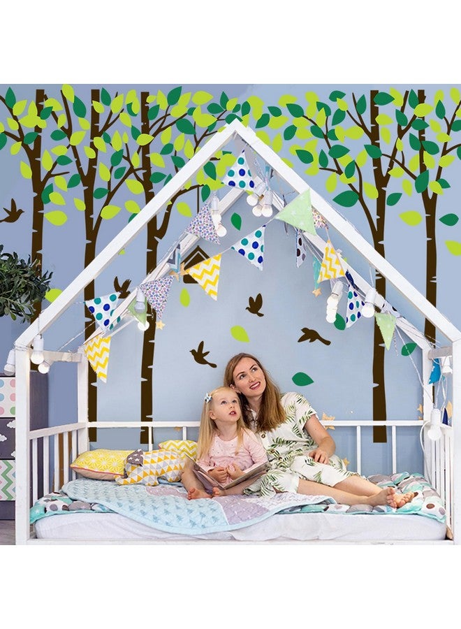 MAFENT Giant Jungle Tree Wall Decals Birch Tree Wall Decals Forest Wall Stickers for Kids Room Bedroom Living Room Nursery Removable Vinyl Sticker Mural Art Decoration (Brown) - Image 3