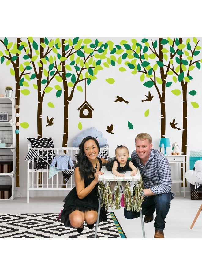 MAFENT Giant Jungle Tree Wall Decals Birch Tree Wall Decals Forest Wall Stickers for Kids Room Bedroom Living Room Nursery Removable Vinyl Sticker Mural Art Decoration (Brown) - Image 4