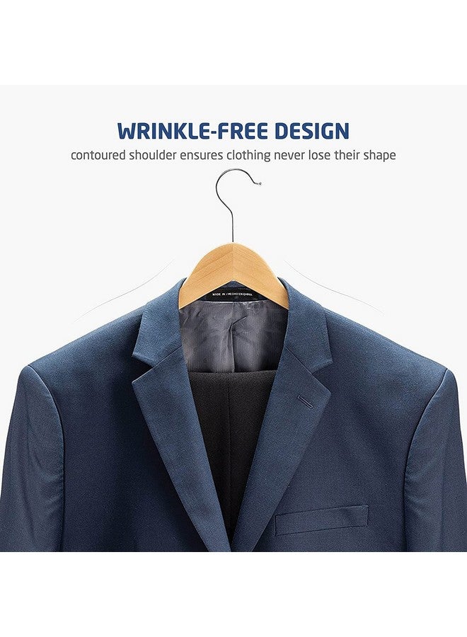 WHISKET - Premium Slim Coat Hangers for Wardrobe With 360-Degree Rotatable Hook, Shoulder Grooves, Smooth Finish Wood (Beige) [Pack of 30] - Image 5