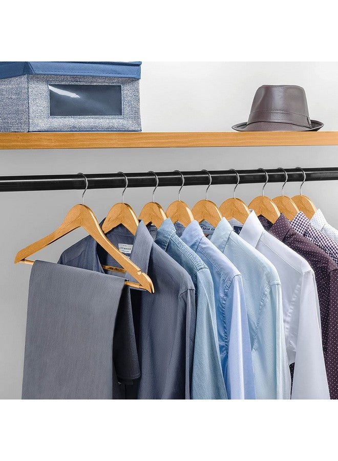 WHISKET - Premium Slim Coat Hangers for Wardrobe With 360-Degree Rotatable Hook, Shoulder Grooves, Smooth Finish Wood (Beige) [Pack of 30] - Image 3