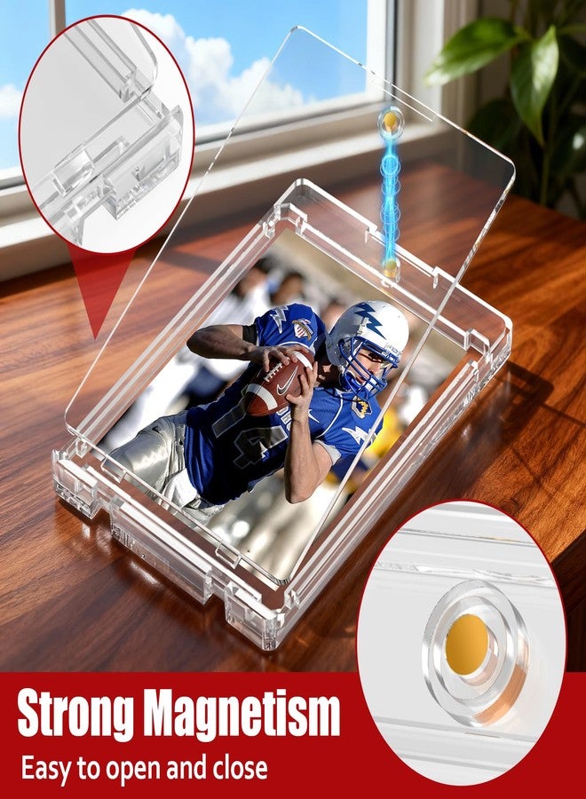 Superlong 130pt Magnetic Card Holder, 15ct Trading Magnetic Card Case with U-V Protection, Hard Plastic Sports One Touch Holder with 2 Strong Magnets for Baseball Game Collector Display Storage - Image 5