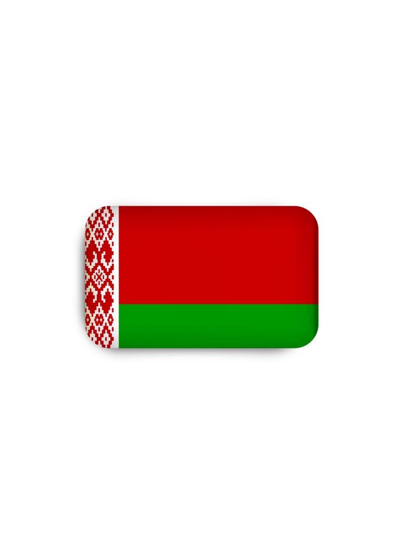 971MEDIA Belarus Flag - Metal Badge Epoxy Coated with Magnetic Pin that Doesn't Tear Clothes  - Image 2