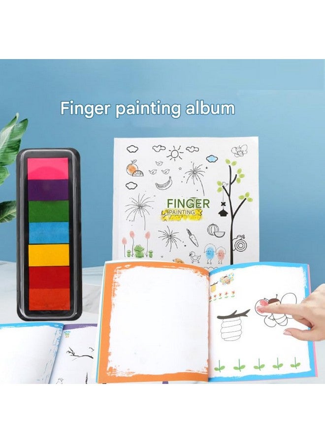 DD RETAILS Finger Painting And Colouring Art Book || Washable Kids Finger Painting Set With Painting Book & 7 Finger Paint || Thumbprint Art And Craft Book For Kids (Pack Of 1) (Finger Painting) - Image 3