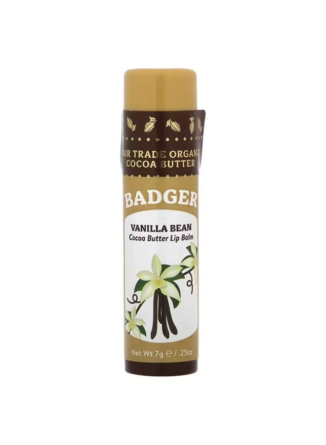 Cocoa Butter Lip Balm, Vanilla Bean, 0.25 oz (7 g)