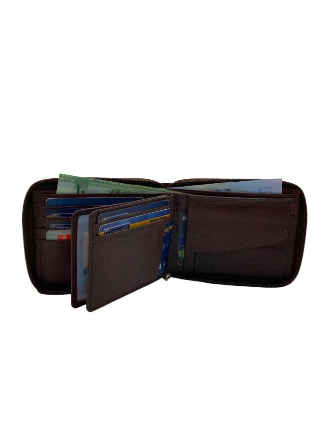LAVERI LEATHER Full Zip leather men's Wallet #1406CZ - Image 5