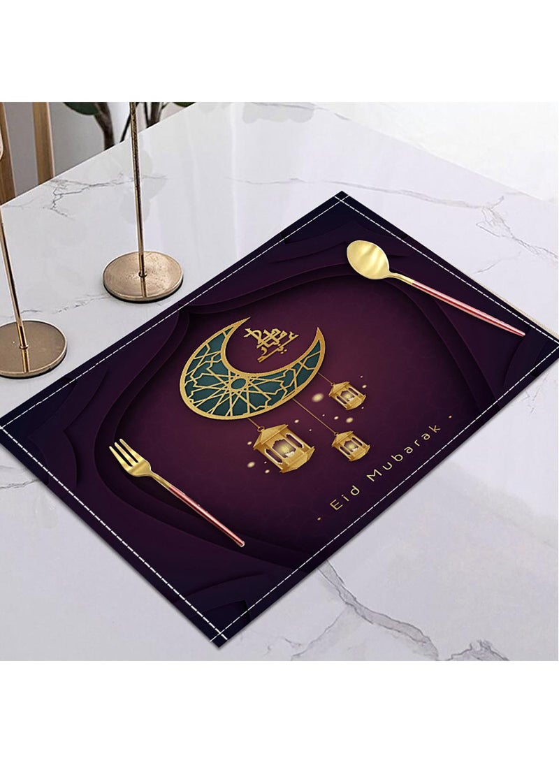 general Eid Mubarak Table Placemats Set Ramadan Kareem Table Decorations Ramadan Decor Sets For Dining Supply
