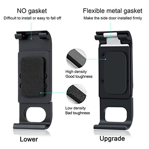 GEPULY Aluminum Replacement Side Door for GoPro Hero 13/12/11/10/9 Black, Removable USB Pass Through Door Battery Cover Type-C Charging Port Clip Repair Parts Accessories Accessory Kit - Image 2