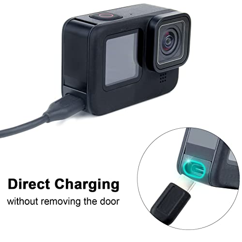 GEPULY Aluminum Replacement Side Door for GoPro Hero 13/12/11/10/9 Black, Removable USB Pass Through Door Battery Cover Type-C Charging Port Clip Repair Parts Accessories Accessory Kit - Image 5