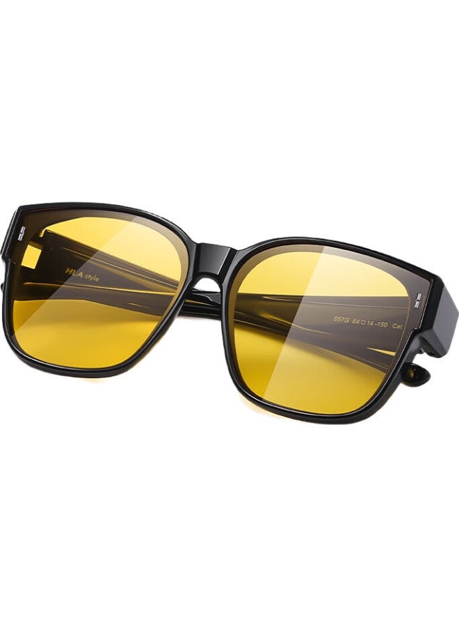 HLA Night Vision Glasses For Driving, Prescription Lenses, Unisex Polarized Sunglasses, Night Anti-Glare High-Intensity Light-Resistant Sunglasses - Image 2