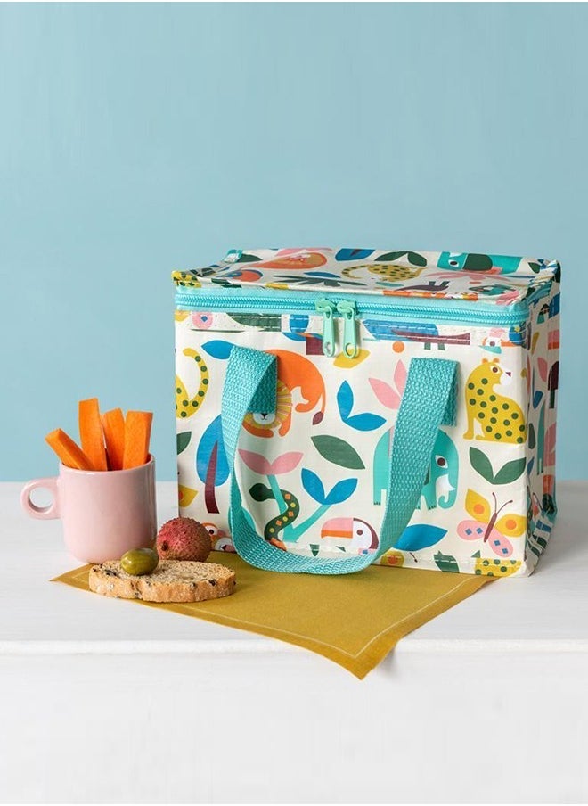 Rex London Wild Wonders Lunch Bag – Insulated Kids Lunch Bag with Colorful Animal Prints – Perfect for Preschool, Daycare, and School - Image 1