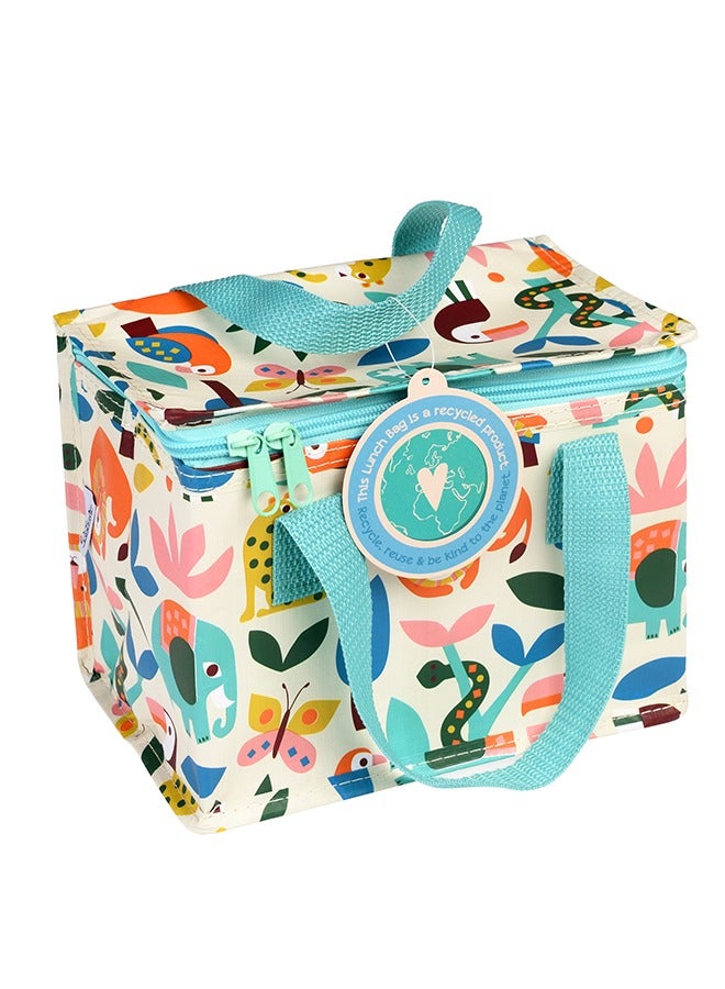 Rex London Wild Wonders Lunch Bag – Insulated Kids Lunch Bag with Colorful Animal Prints – Perfect for Preschool, Daycare, and School - Image 3