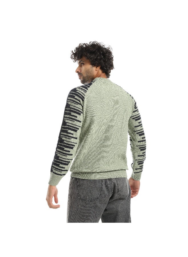 سيزار بلوفر  صوف رجالي بتصميم خطي علي الأكمام - Image 5