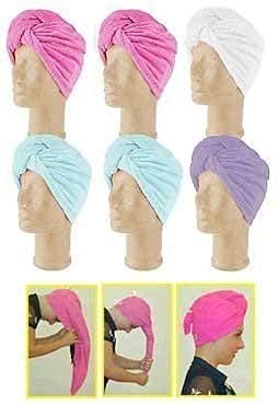 Ansawi Dry Microfibre Hair Wrap Turban Superfine Fiber Soft Bath Towel Head (Pack of 2 | Multicolour | 57 x 23 cm) - Image 4