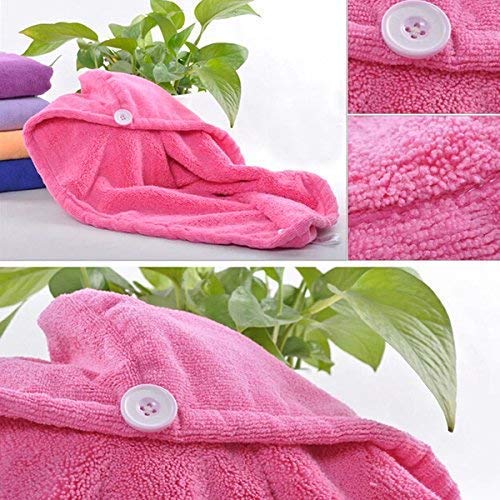 Ansawi Dry Microfibre Hair Wrap Turban Superfine Fiber Soft Bath Towel Head (Pack of 2 | Multicolour | 57 x 23 cm) - Image 2