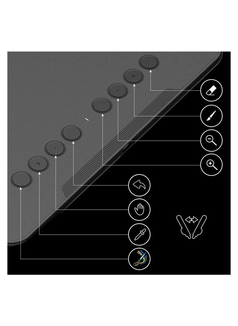 XP-PEN - Deco 01 V2 10x6.25in Digital Graphics Drawing Pen Tablet with Battery-Free Passive Stylus and 8 Shortcut Keys (8192 Levels Pressure) - Image 1