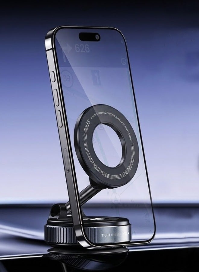 YOUFO Y4891 Modern MagSafe Magnetic Phone Holder for Car Dashboard Windshield Rearview Mirror Vacuum Suction Mount N52 Strong Magnet 360 Degree Rotation 180 Degree Adjustable Foldable Mobile Stand for iPhone Android Smartphones GPS ERPCY4891 - Image 5