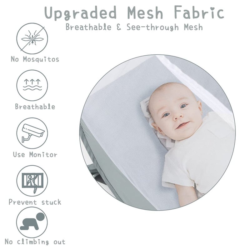 L RUNNZER Baby Pack N Play Tent, Safety Tent to Keep Baby from Climbing Out, Baby Crib Canopy for Pack N Play, Mini Cribs & Playpens, Pop Up Design & See-Through Mesh - Image 4