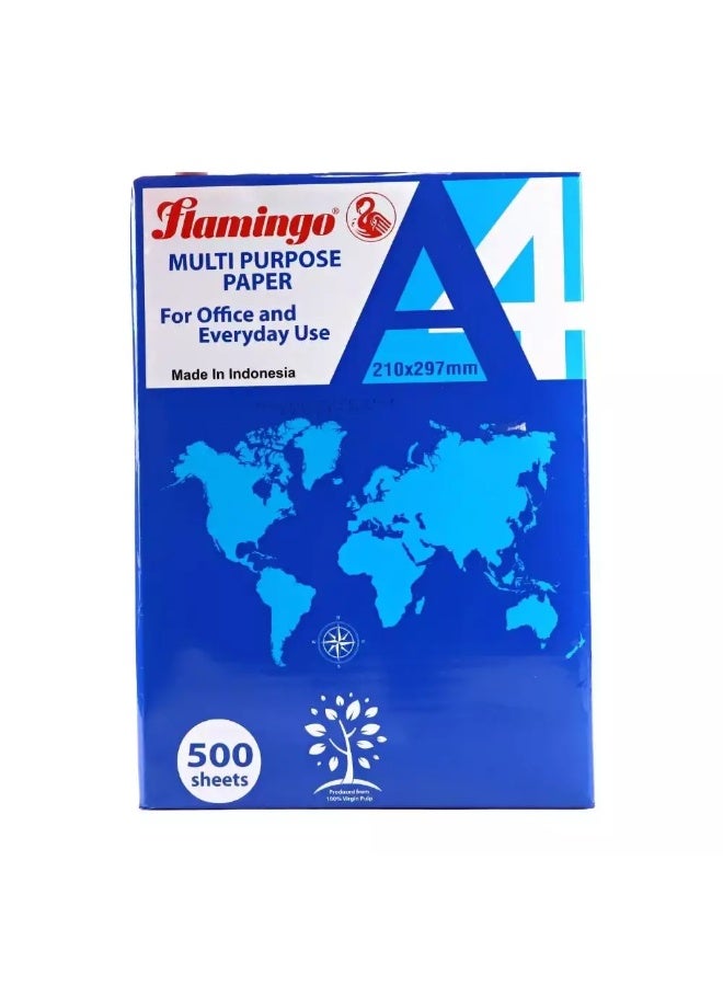 Flamingo Copier Paper, Multi-purpose A4 Photocopy Paper for Office & Everyday Use, 500 Sheets - 210X297mm - Image 1