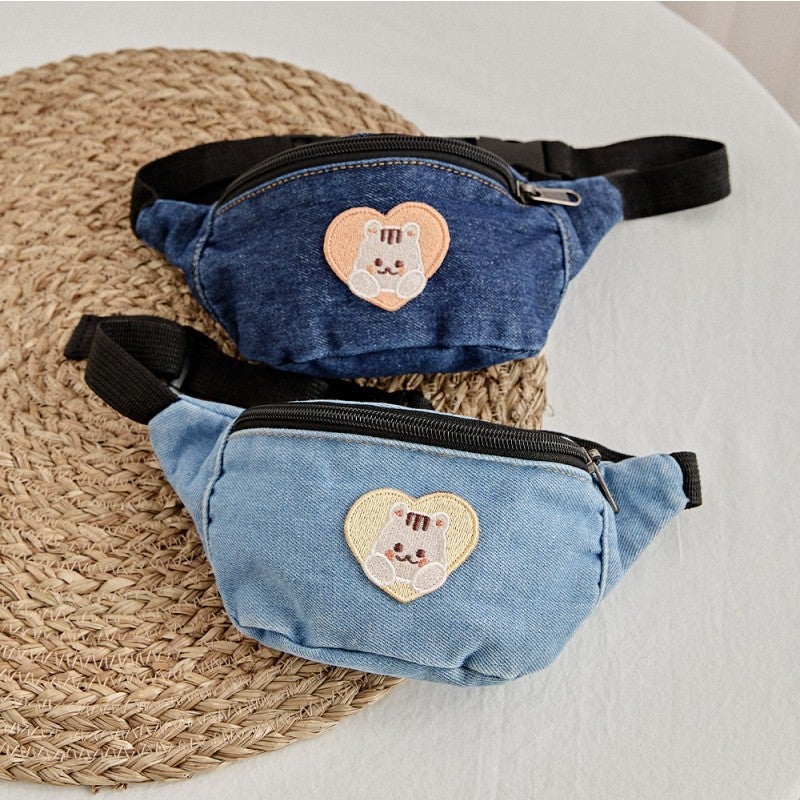 South Korea Same Children'S Chest Bag Summer Boys' Crossbody Bag Girls' Waist Bag Baby'S Outgoing Change Backpack Cowboy Bag - Image 3