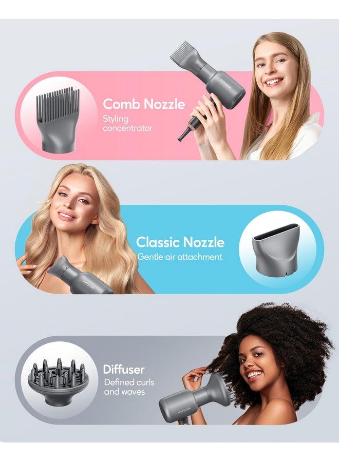wavytalk Ionic Hair Blow Dryer With Diffuser For Curly Hair Professional Salon Attachment Diffuser And Concentrator Nozzle For Women Styling Natural - Image 3