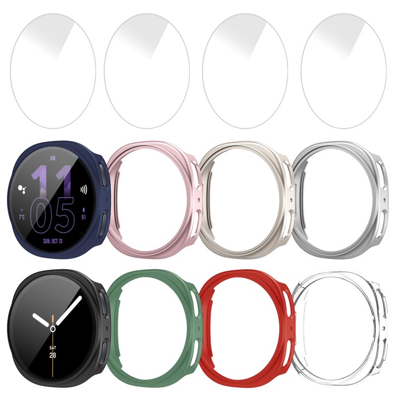 Tiorecime 8+4 Pack Case for Samsung Galaxy Watch 8 40mm with Tempered Glass Screen Protector, Waterproof Anti-Fog Screen Protector Shockproof Hard PC Cover Compatible with Galaxy Watch 8 40mm - Image 1