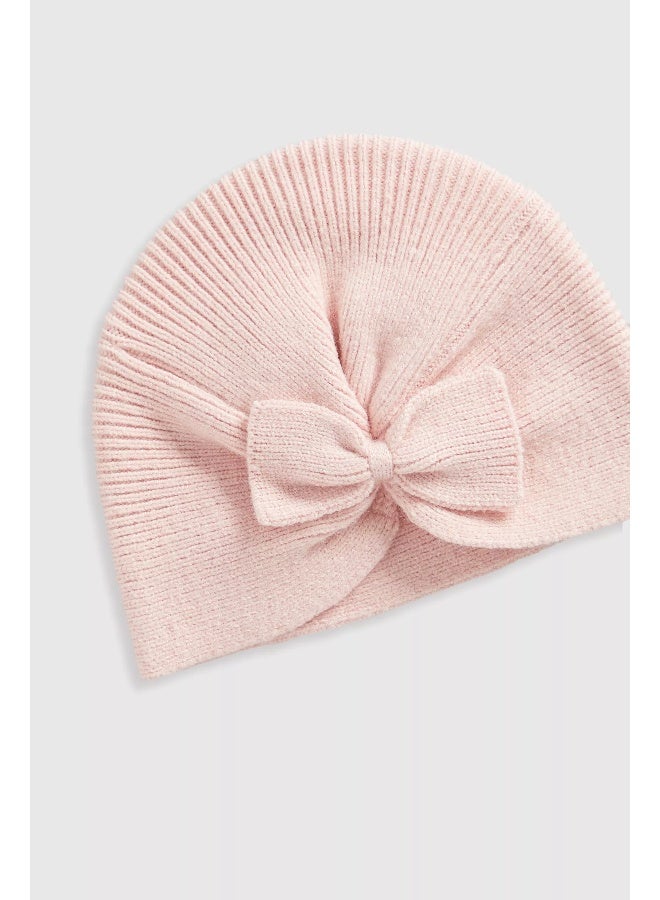 mothercare قبعة أطفال محبوكة باللون الوردي  - Image 1