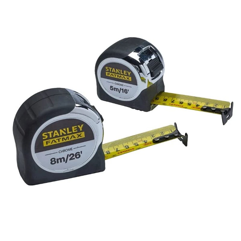 Stanley Stanley FatMax Tape Measures 8m 26ft and 5m 16ft STA533891 STA533886 XMS19CTTWIN 