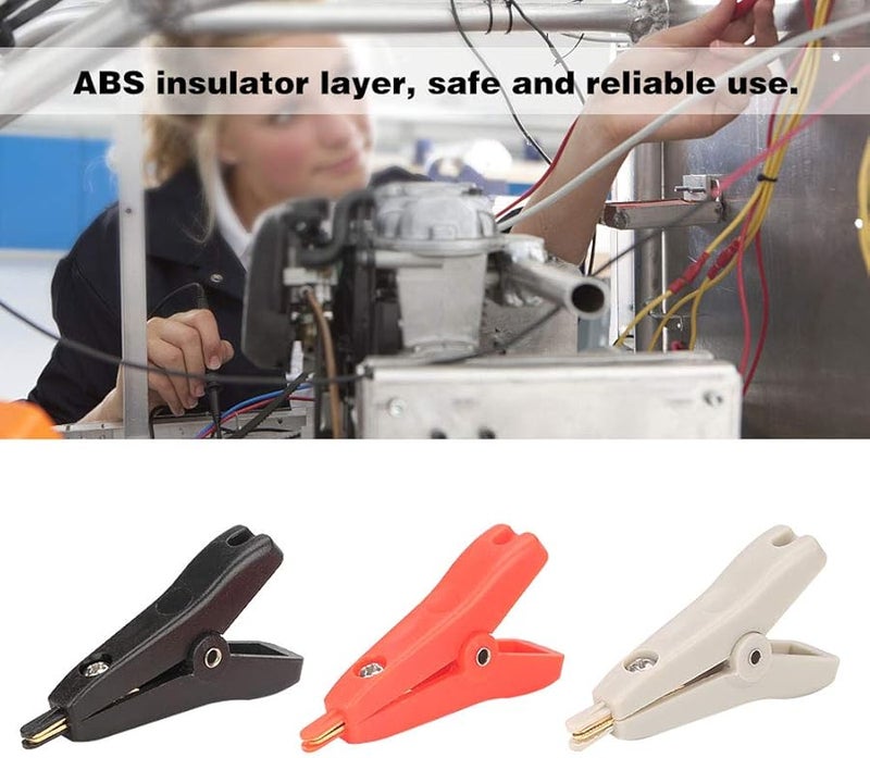 P2005 3 قطع ملقط زنبركي من الأبس مطلي بالنحاس والذهب لاختبار بطارية الملتيميتر - Image 4