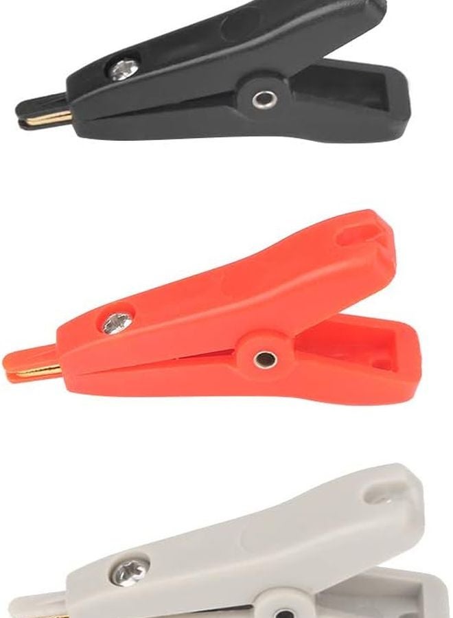 P2005 3 قطع ملقط زنبركي من الأبس مطلي بالنحاس والذهب لاختبار بطارية الملتيميتر - Image 1