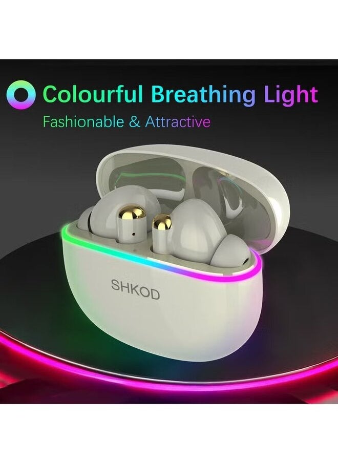 shkod - Bluetooth 5.4 13mm Dynamic Drivers 40 Ms Ultra-Low Latency Quad Mic ENC for HD Call Clarity 45 Hrs Playtime Lightning-Fast Charging, AirLits5 Pro True Wireless in-Ear Earbuds - Image 1